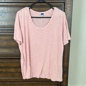 Women's Pink Scoop Neck Top